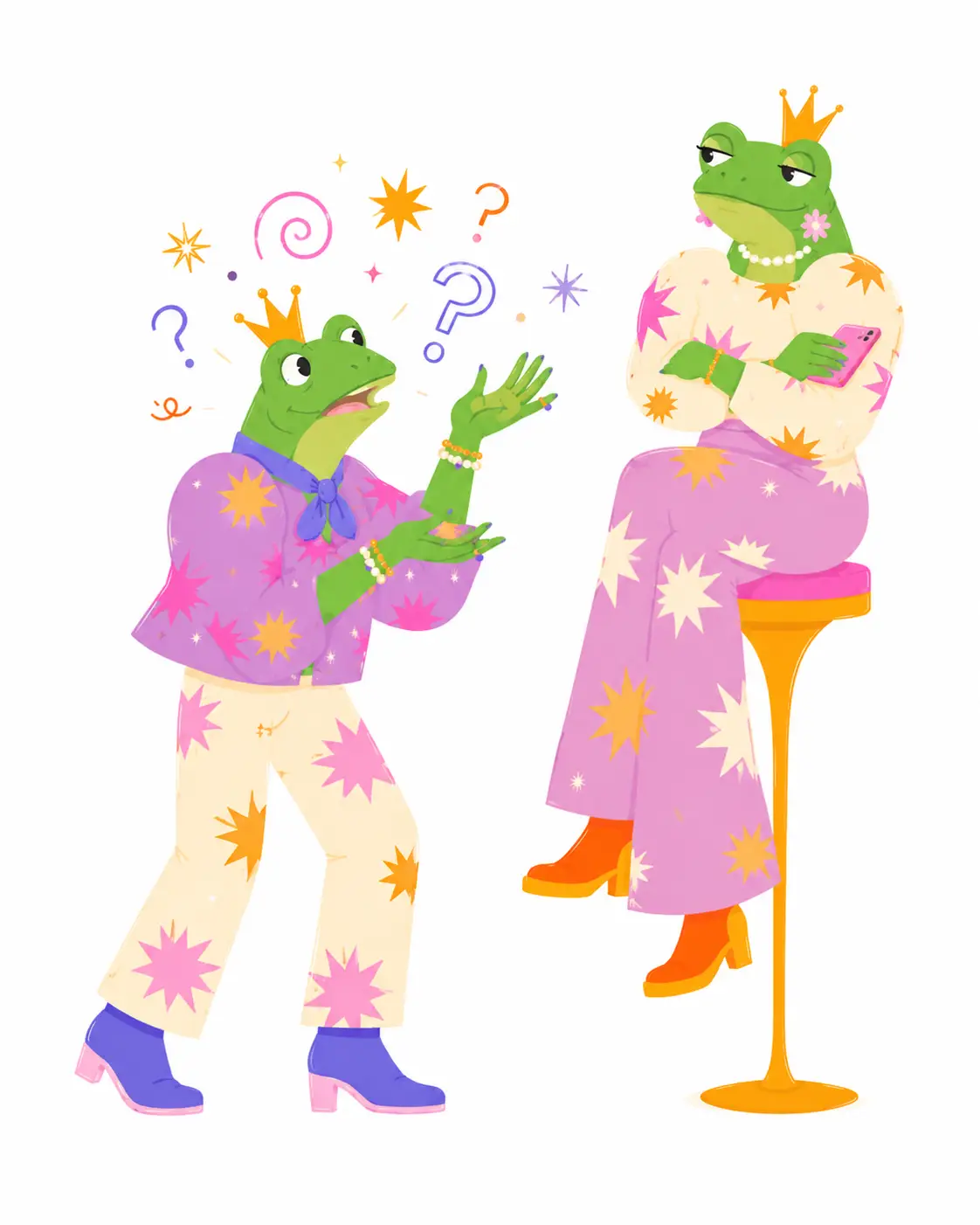 A frog Princess carrying the mental load of the household, illustrating invisible labour in couples therapy