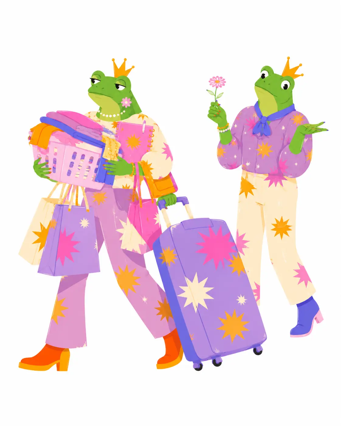 An anxious frog Prince reaching for reassurance while the frog Princess turns away, illustrating reassurance-seeking in <a href=